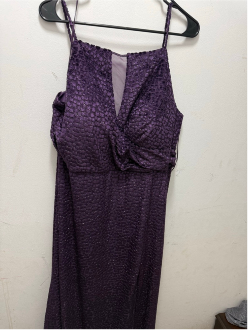 Women's NIGHTWAY Purple Shimmer Maxi Dress 18W